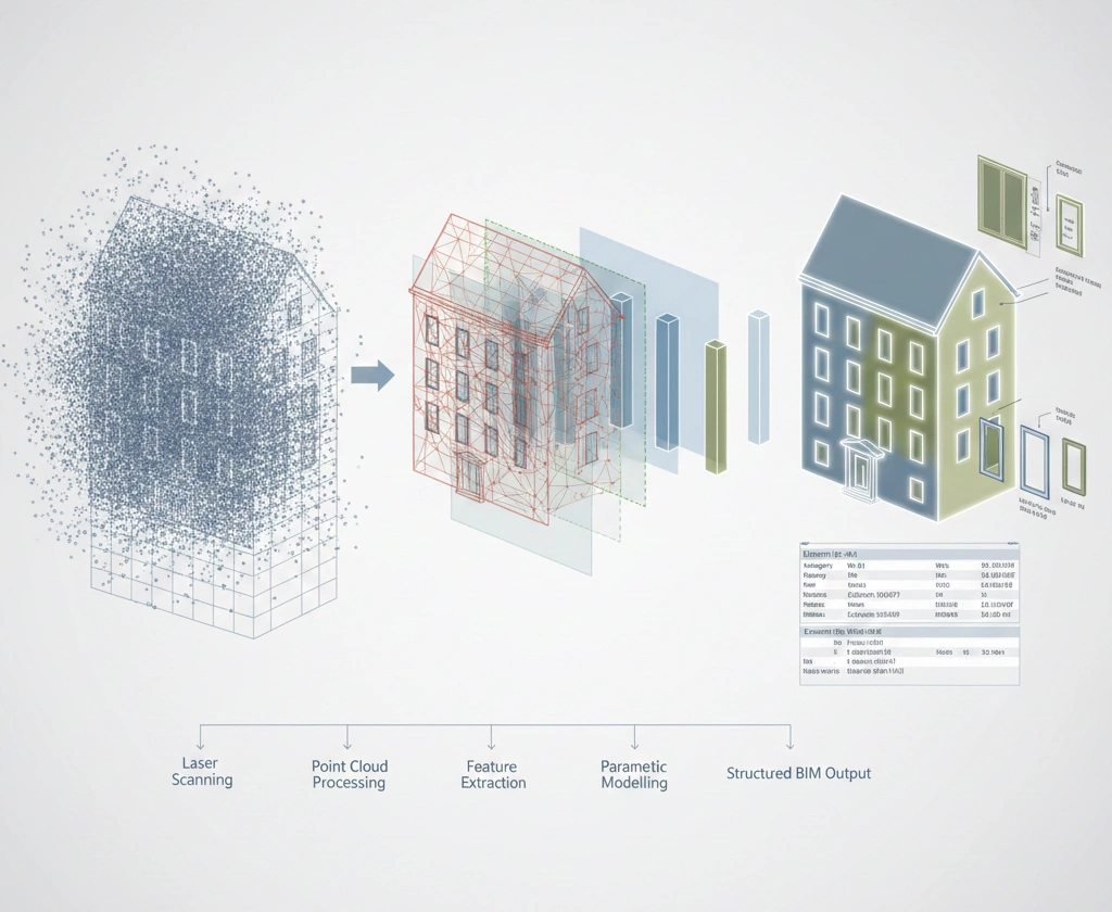 Reality Capture to BIM Represents
